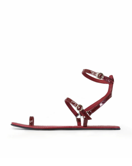 »Berry Bordeaux« Strappy Dress Sandals